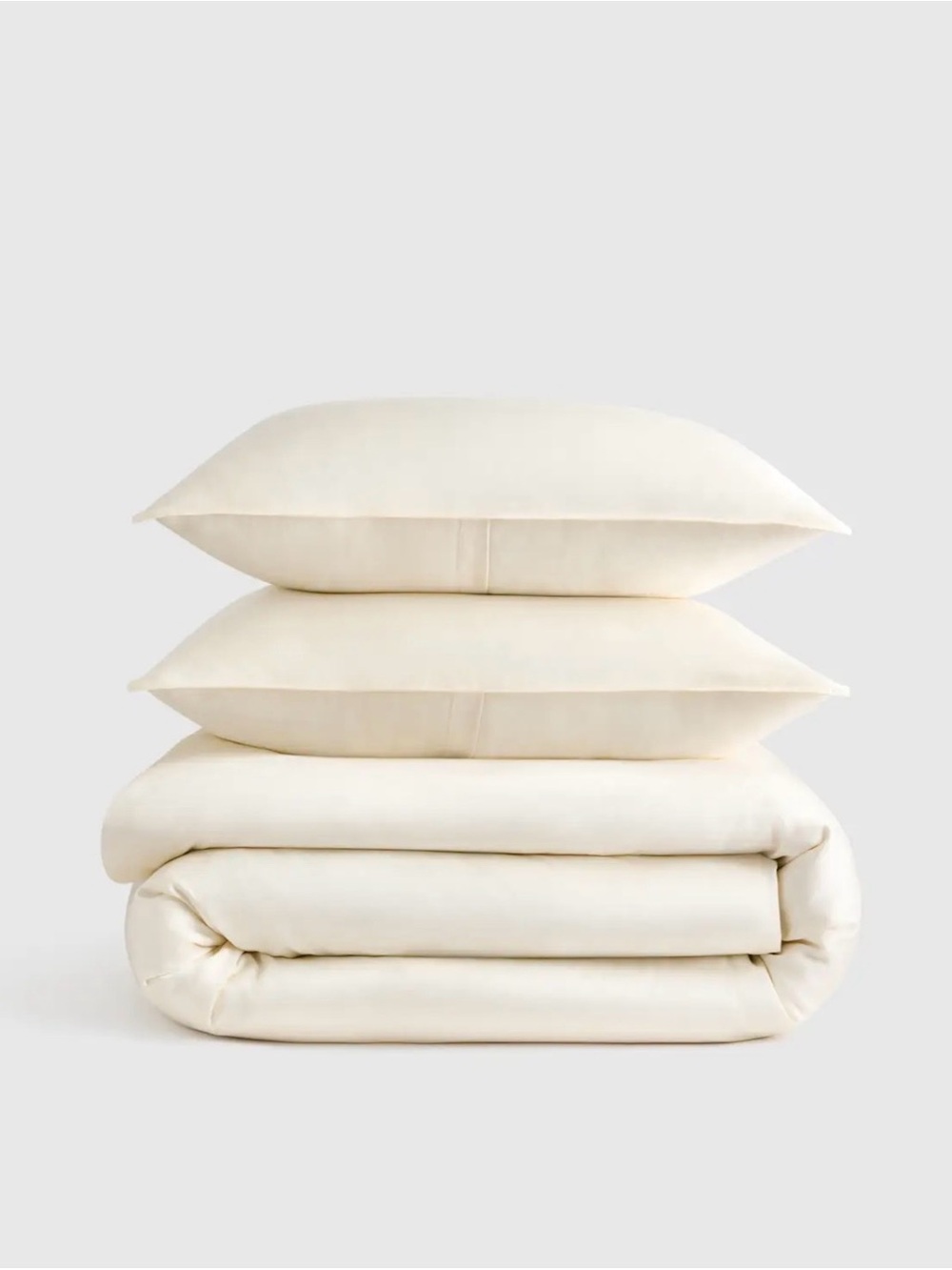 Quince Bamboo Duvet Set in Ivory - Full/Queen Looks Brand New